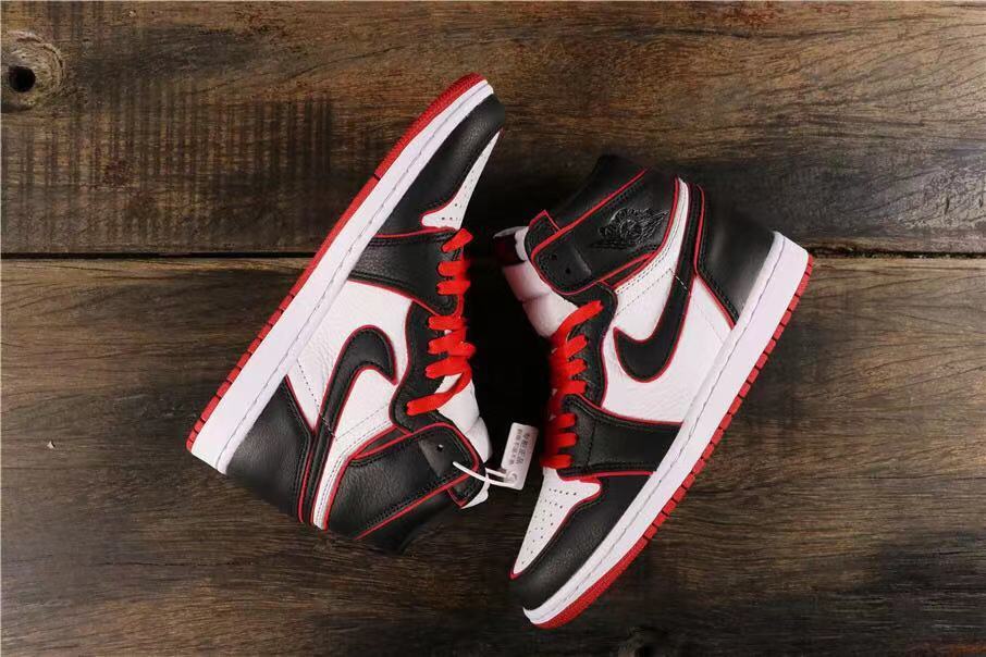 Air Jordan 1 Retro High OG Sneakers in Black Red White - product image from the listing.