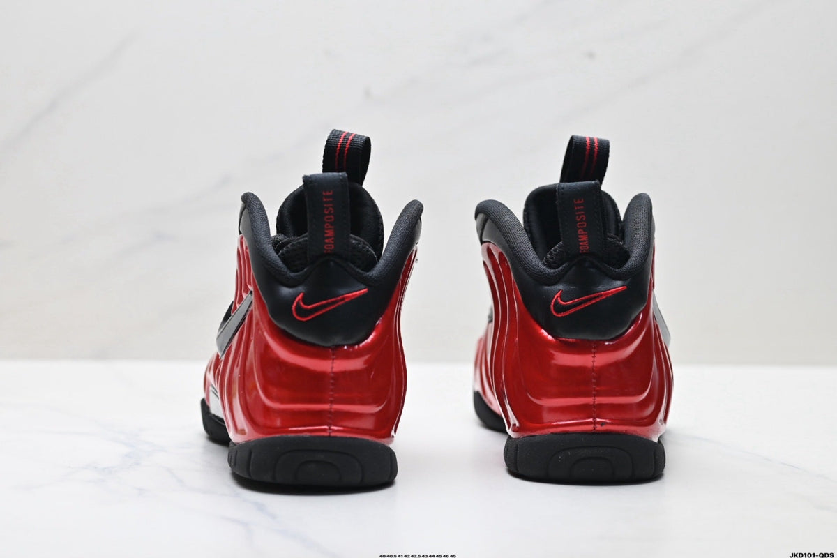Nike Air Foamposite One Penny Sneakers in Red and Black - product image from the listing.