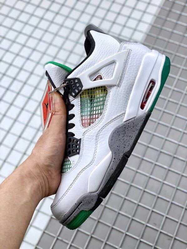 Air Jordan 4 Do the Right Thing Basketball Sneakers in White - product image from the listing.