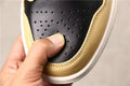 Air Jordan 1 High Premium Black Fossil Sneakers in Pale Ivory - product image from the listing.