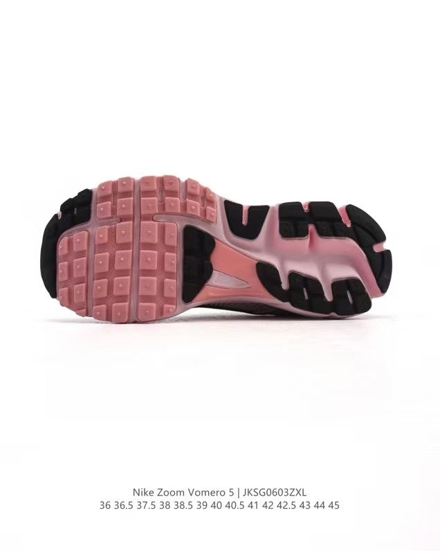 Nike Zoom Vomero 5 Sneakers in Silver Pink JKS0603ZXL - product image from the listing.