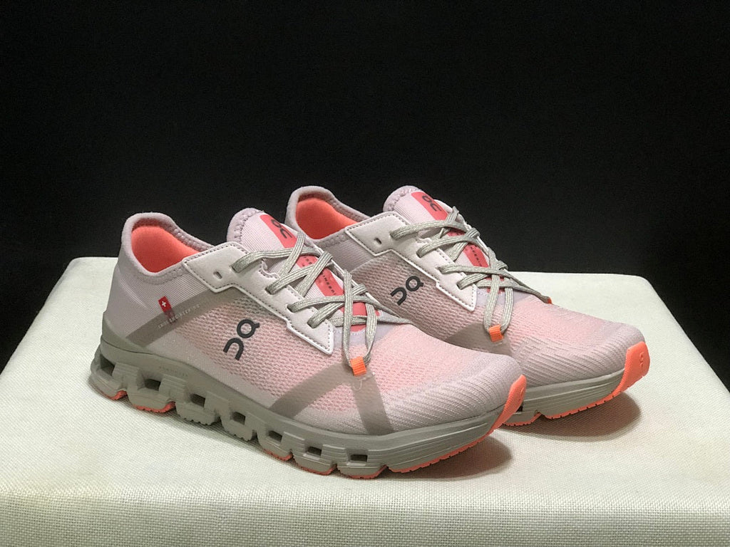 Pink and Gray On Cloud X 4 AD Sneakers - product image from the listing.