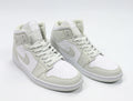 Nike Air Jordan 1 Mid Sneakers in White Grey CV5280-103 - product image from the listing.