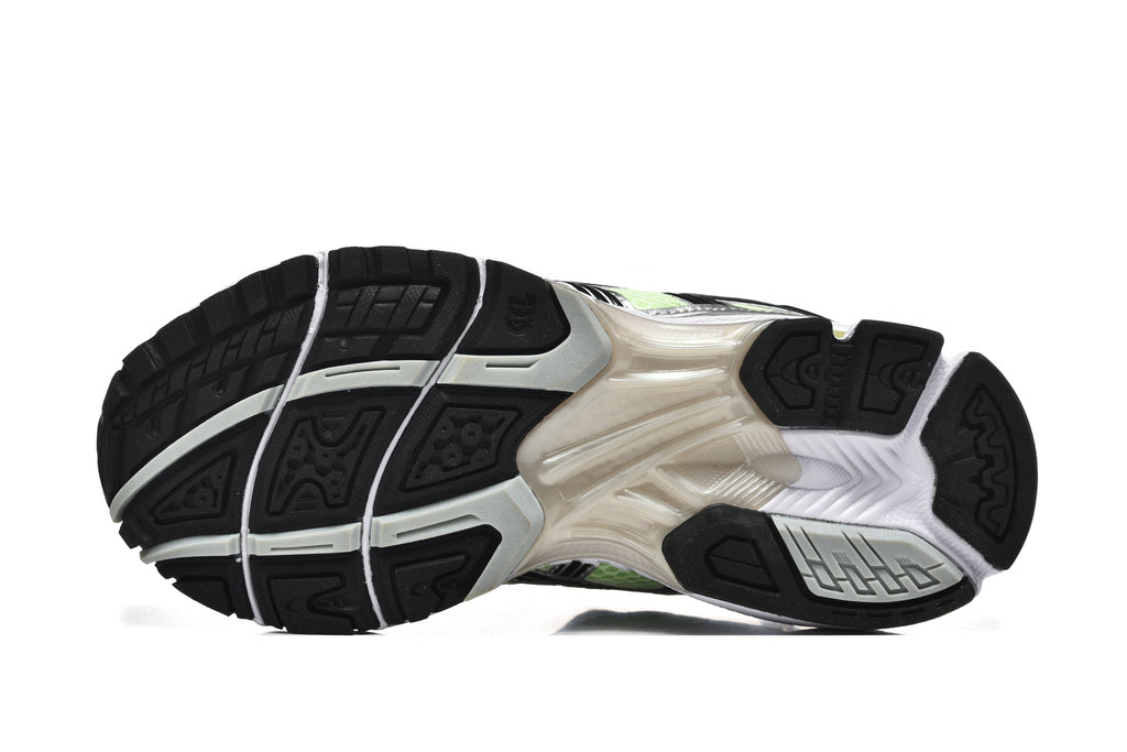 ASICS Gel-Kayano 14 Sneakers in Silver Lime Green - product image from the listing.