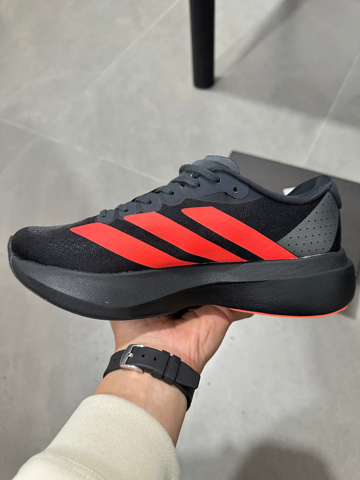 adidas Lightstrike Pro Running Shoes in Black Orange JR3414 - product image from the listing.
