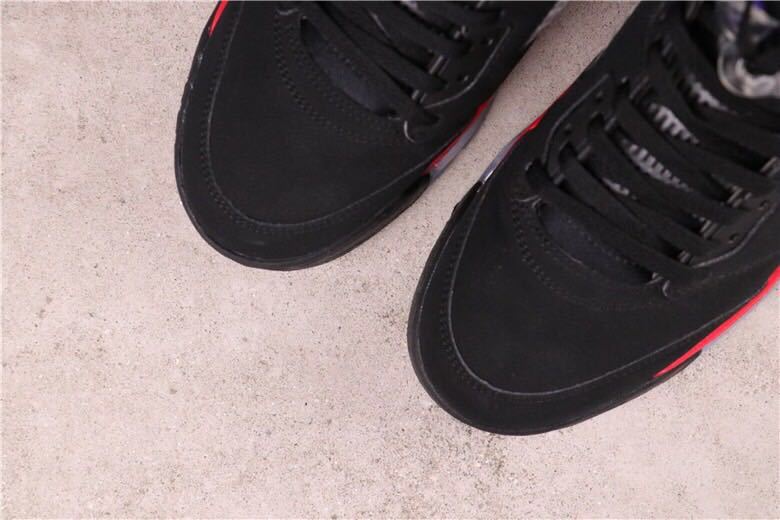 Air Jordan 5 Top 3 Sneakers Black Red Purple - product image from the listing.