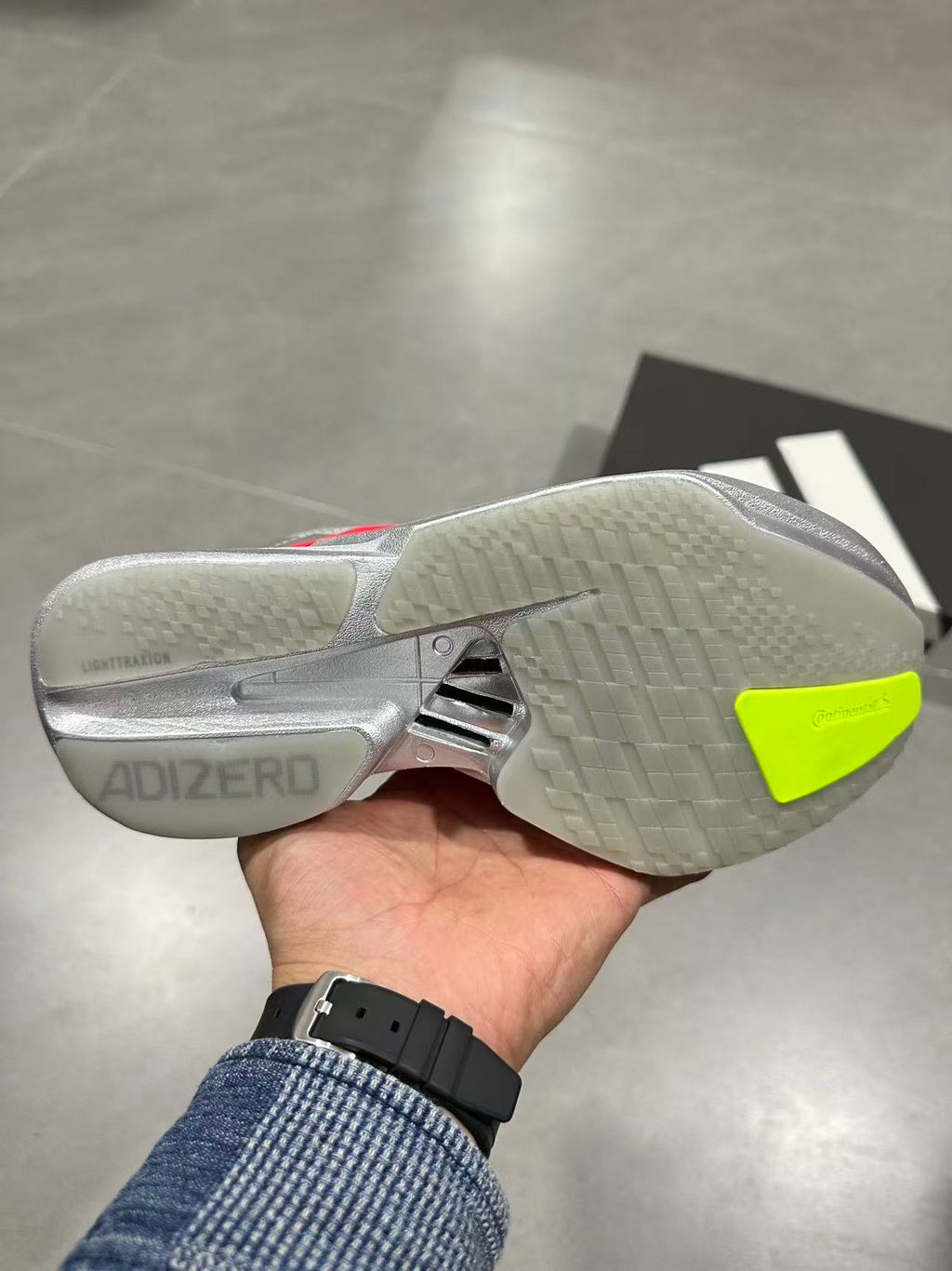 adidas Adizero Prime X 2.0 STRUNG Running Shoes in Grey Red - product image from the listing.