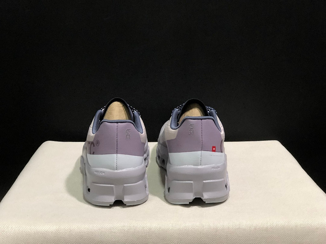 Gray and Purple On Cloudmonster Sneakers - product image from the listing.