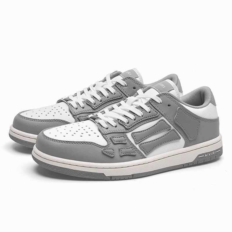 AIVIIRI Low-Top Sneakers in Gray and White MFS003-043 - product image from the listing.