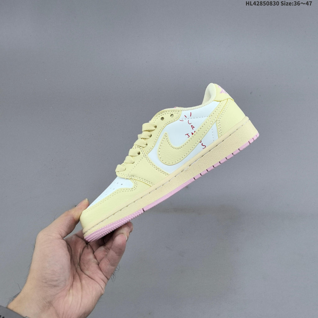 Jordan 1 Low OG Shy Low-Top Sneakers in Pink - product image from the listing.