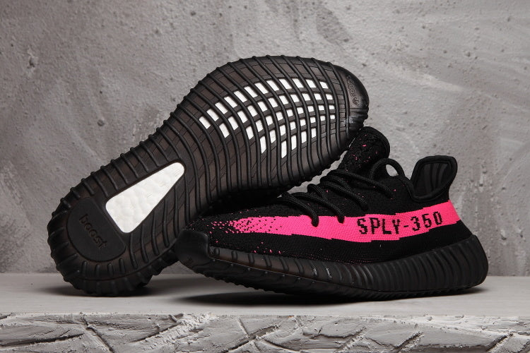 Yeezy Boost 350 V2 Sneakers in Black Pink - product image from the listing.