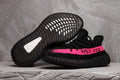Yeezy Boost 350 V2 Sneakers in Black Pink - product image from the listing.