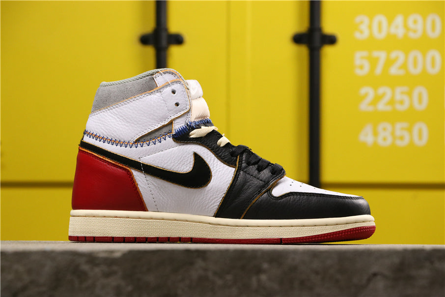 Air Jordan 1 Retro High OG NRG Sneakers White Black Varsity in Red - product image from the listing.