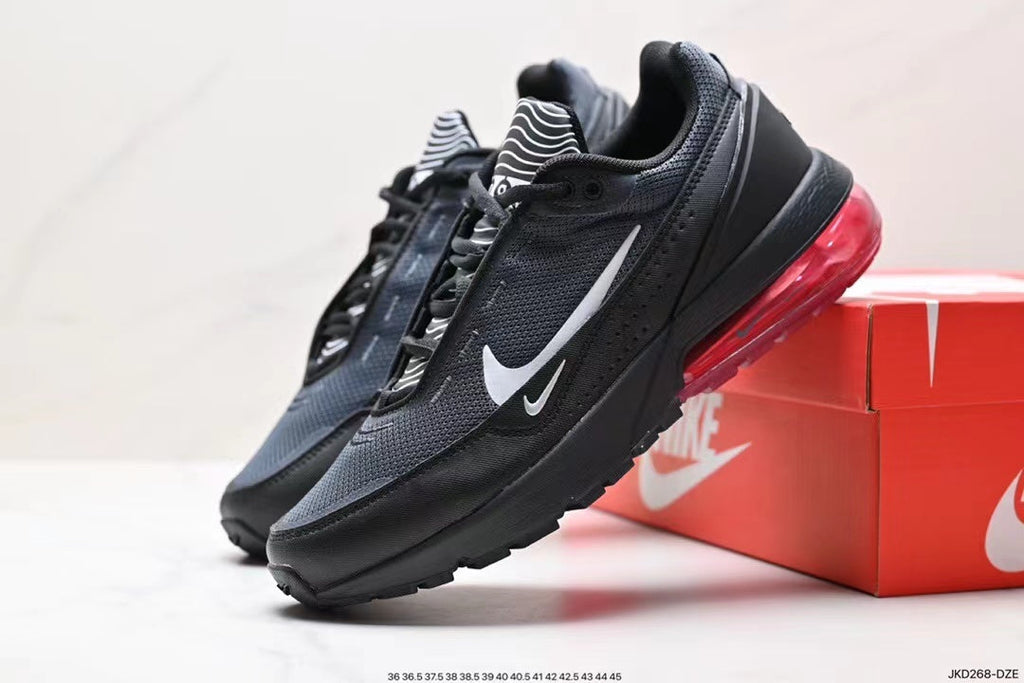 Nike Air Max 270 React Sneakers in Black White Purple - product image from the listing.
