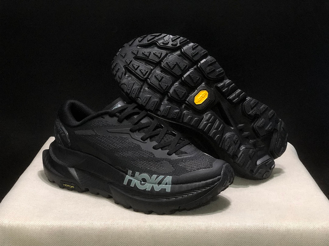 HOKA Mafate X Trail Running Shoes in Black - product image from the listing.