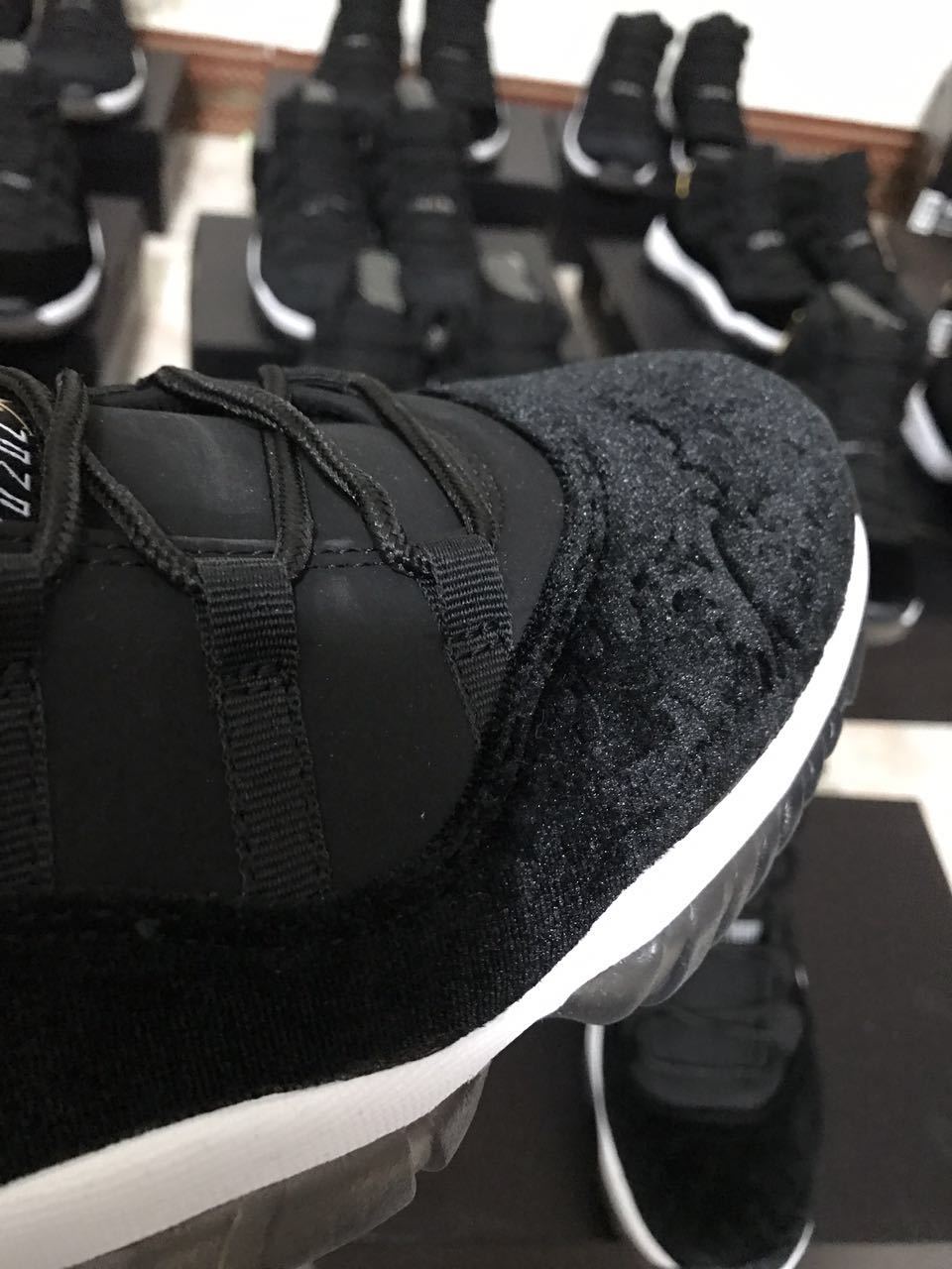 Jordan 11 Black Velvet High-Cut Sneakers - product image from the listing.