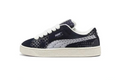 Navy and White Puma Court Classic Low-Top Sneakers - product image from the listing.