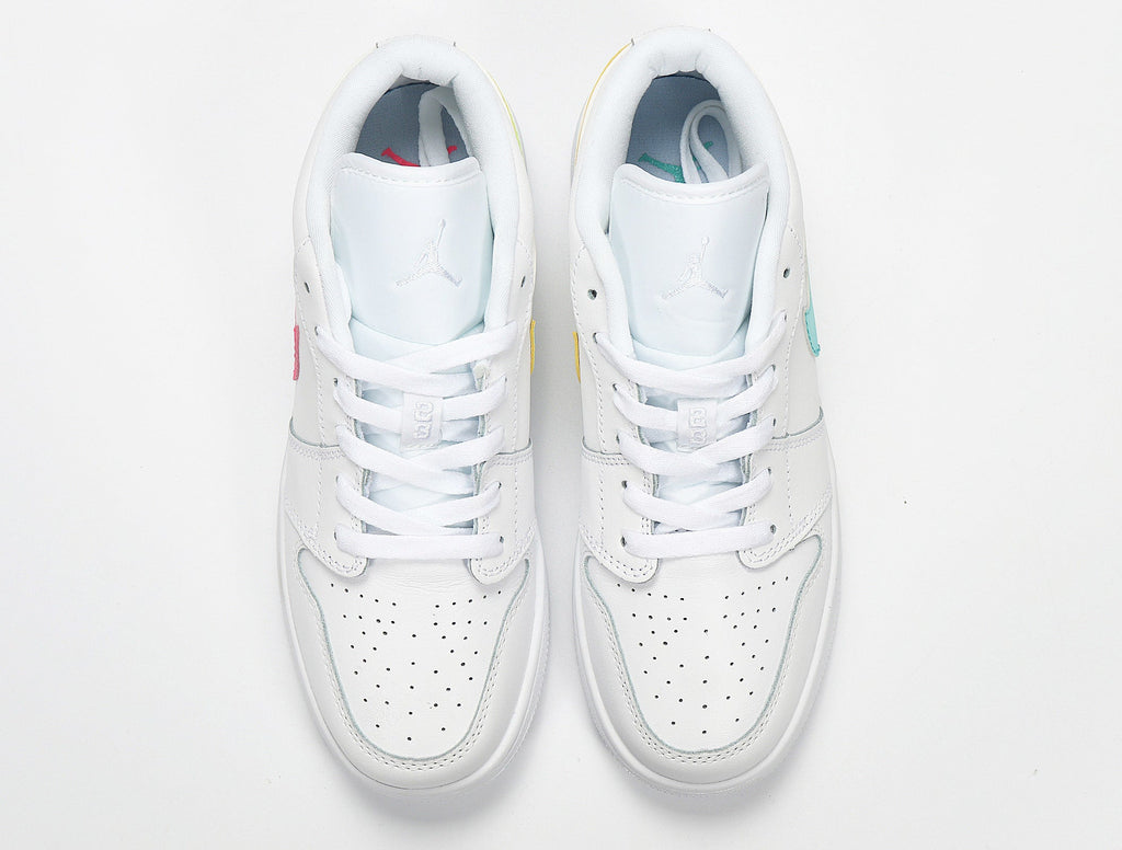 White Multicolor CW7035-100 Sneakers - Nike Air Jordan 1 Low - product image from the listing.