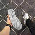 Jordan 1 High Off-White Style Sneakers in White Grey - product image from the listing.