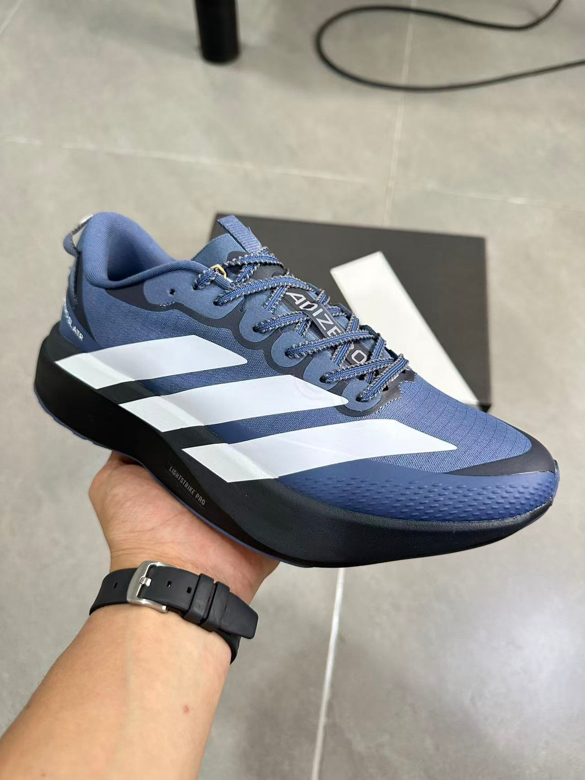 Adidas Adizero SL ATR Trail Running Shoes in Blue - product image from the listing.