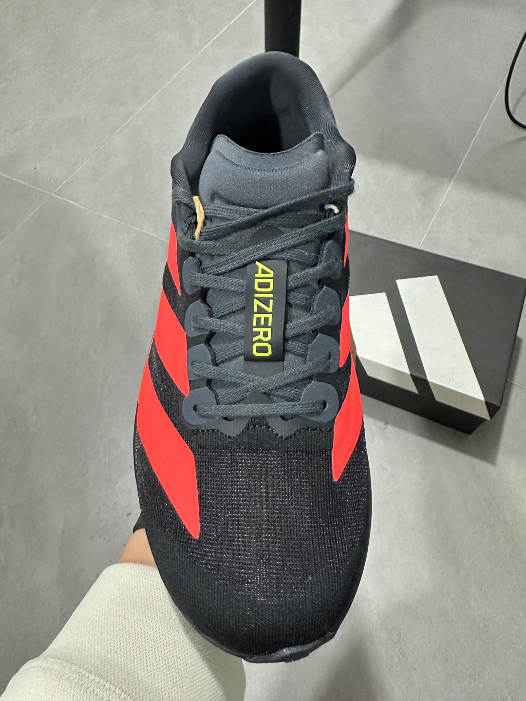 adidas Lightstrike Pro Running Shoes in Black Orange JR3414 - product image from the listing.