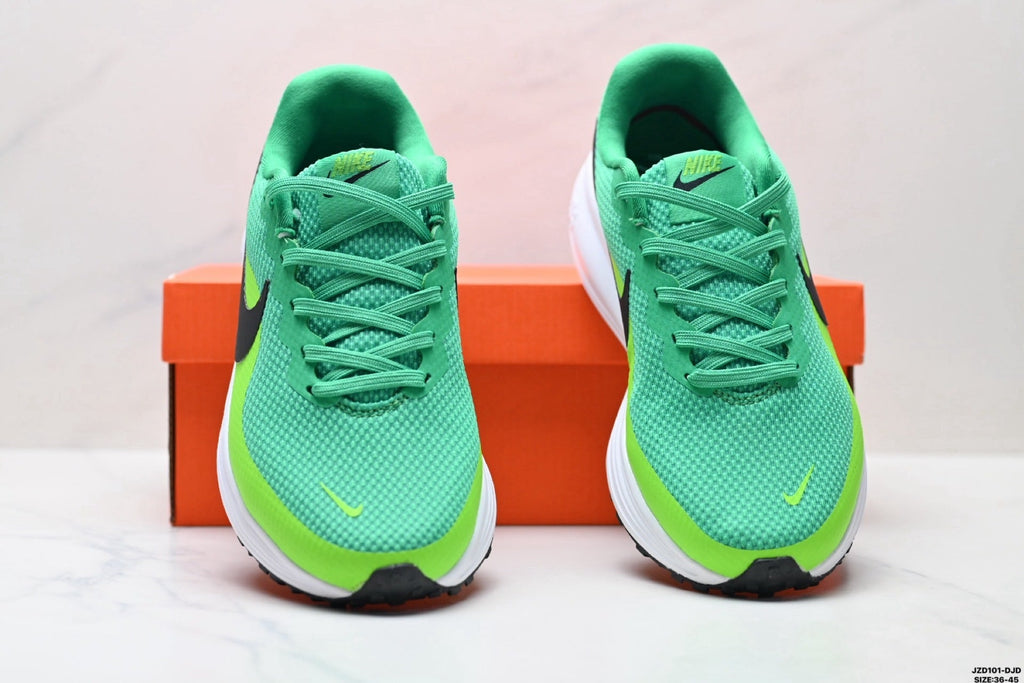 Teal and Lime Nike Revolution 8 Running Shoes - product image from the listing.