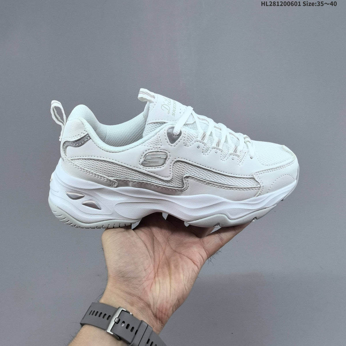 Skechers D'Lites 4.0 Low-Cut Sneakers, Style 149491/BKGD - product image from the listing.