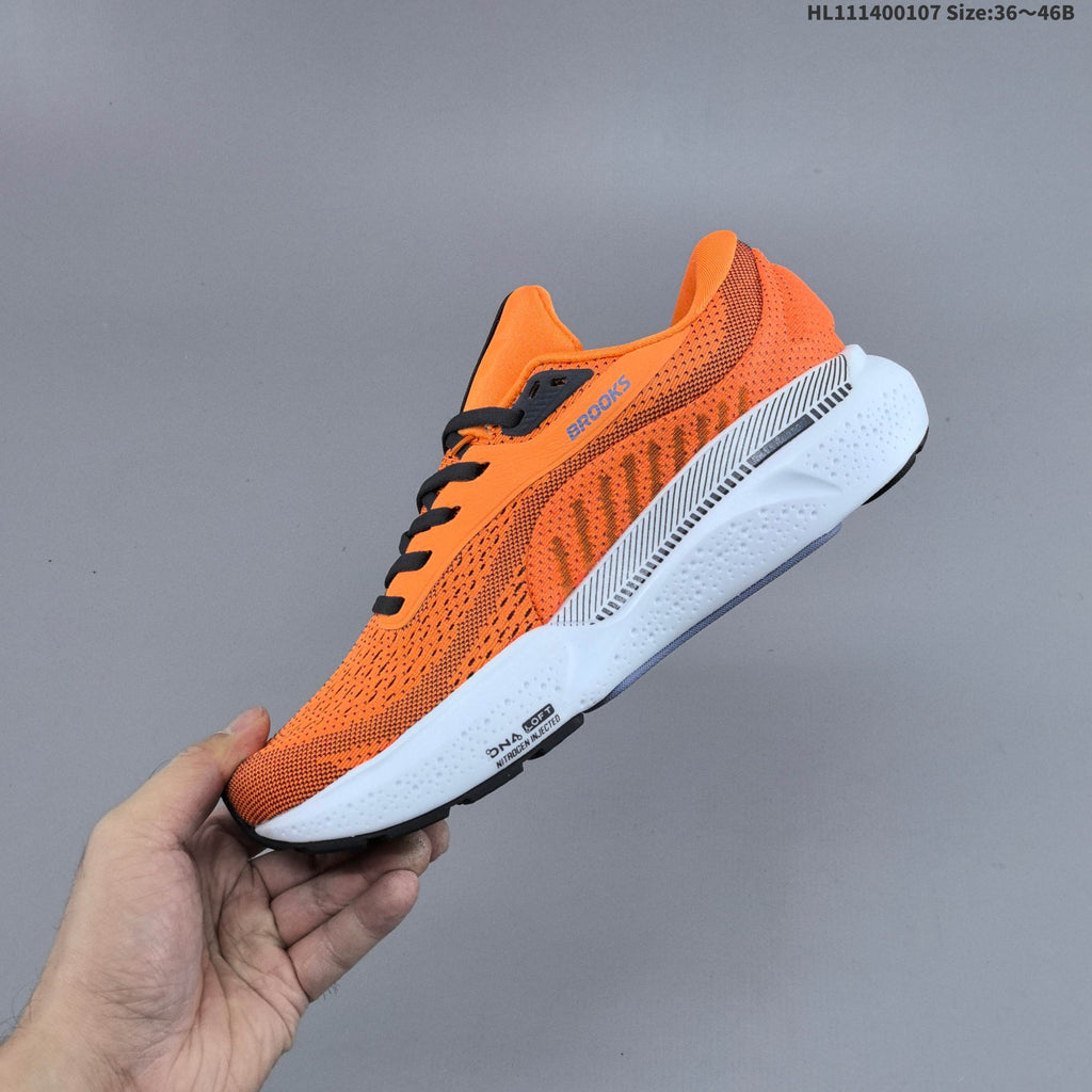 Brooks Adrenaline GTS 24 Running Shoes in Orange/Black - product image from the listing.