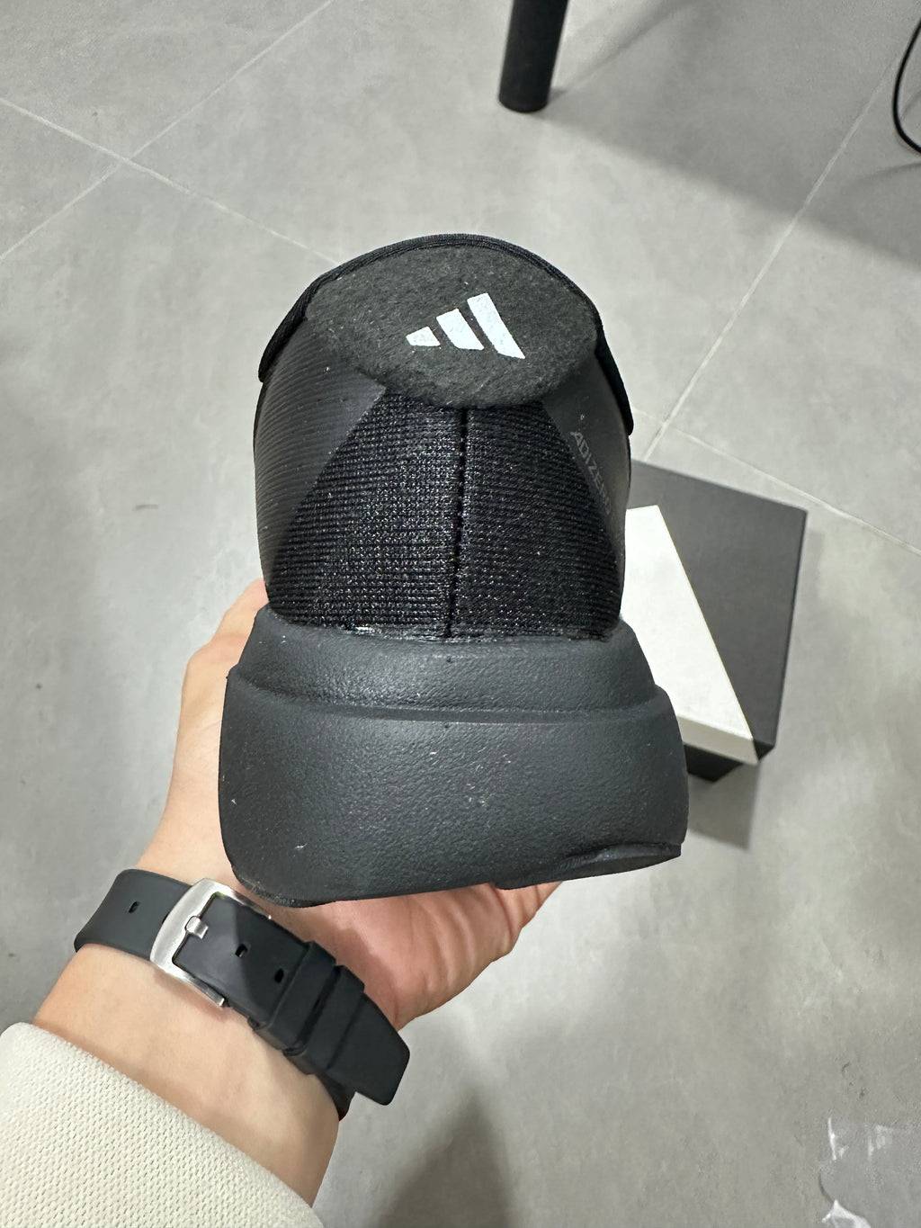 Adidas Adizero Lightstrike Pro Running Shoes in Black White - product image from the listing.