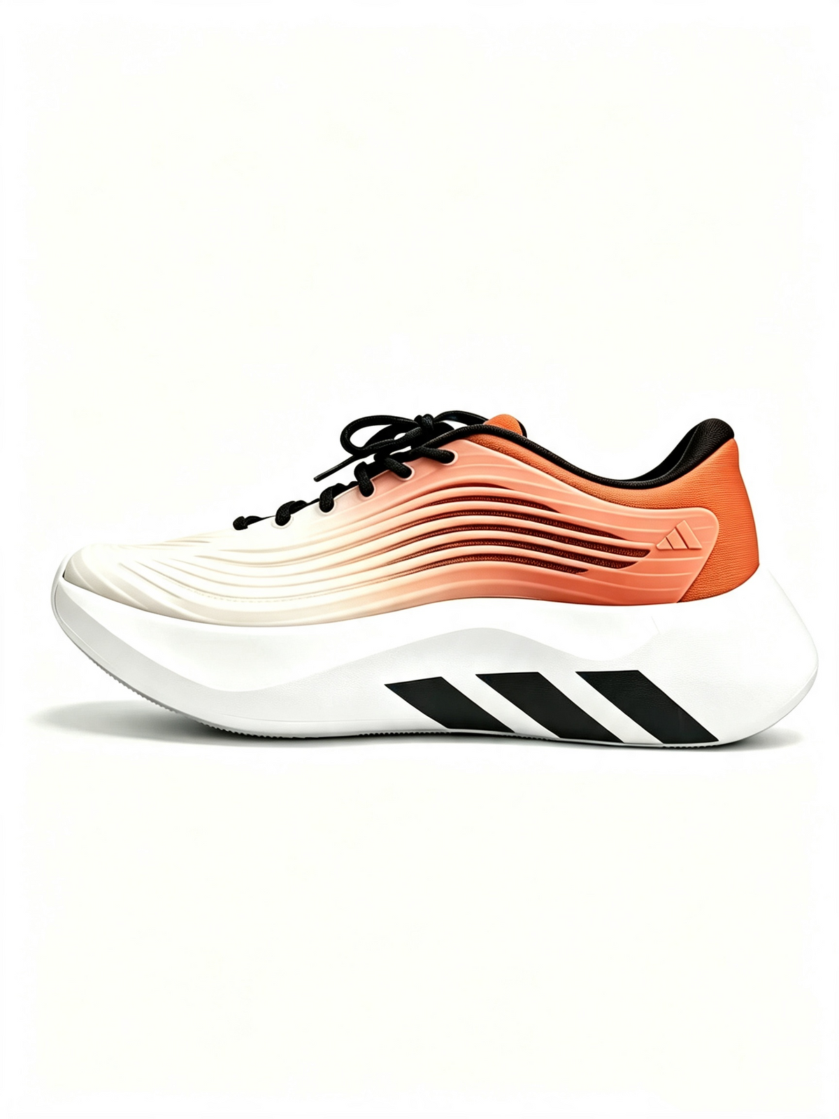 White and Orange Knit Trainers with Black Accents - product image from the listing.