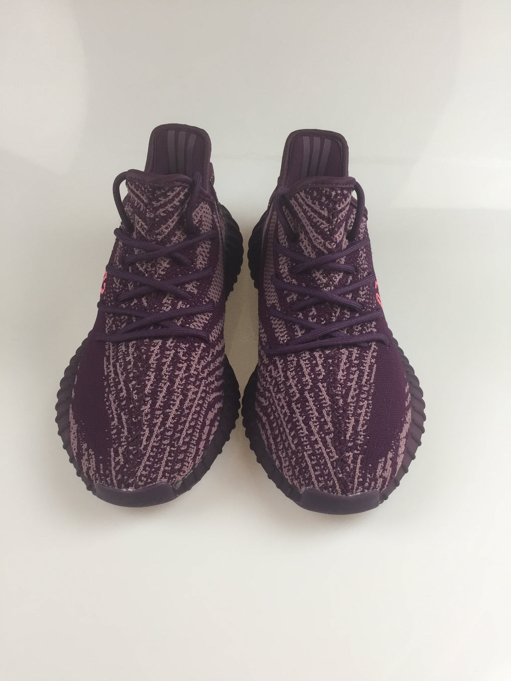 Black and Beige Yeezy 350 V2 Knit Sneakers - product image from the listing.