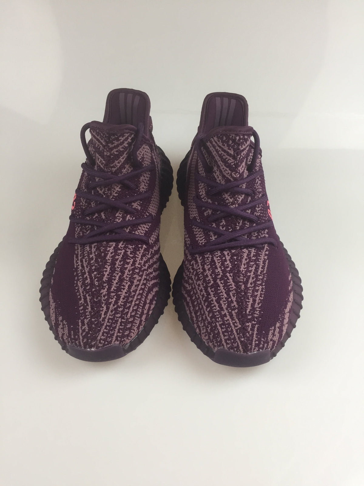 Black and Beige Yeezy 350 V2 Knit Sneakers - product image from the listing.
