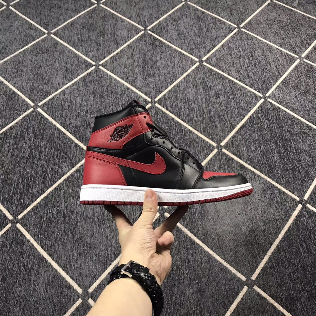 Air Jordan 1 High Sneakers in Black Red White - product image from the listing.