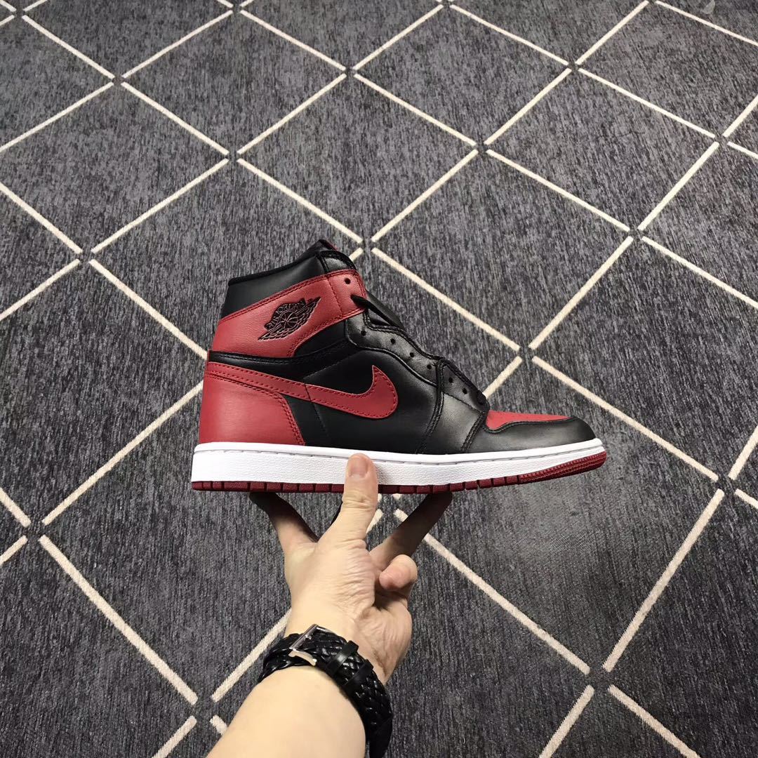 Air Jordan 1 High Sneakers in Black Red White - product image from the listing.