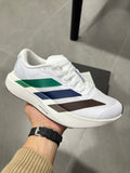 adidas Adizero Lightstrike Pro Running Shoes in White Green Navy - product image from the listing.