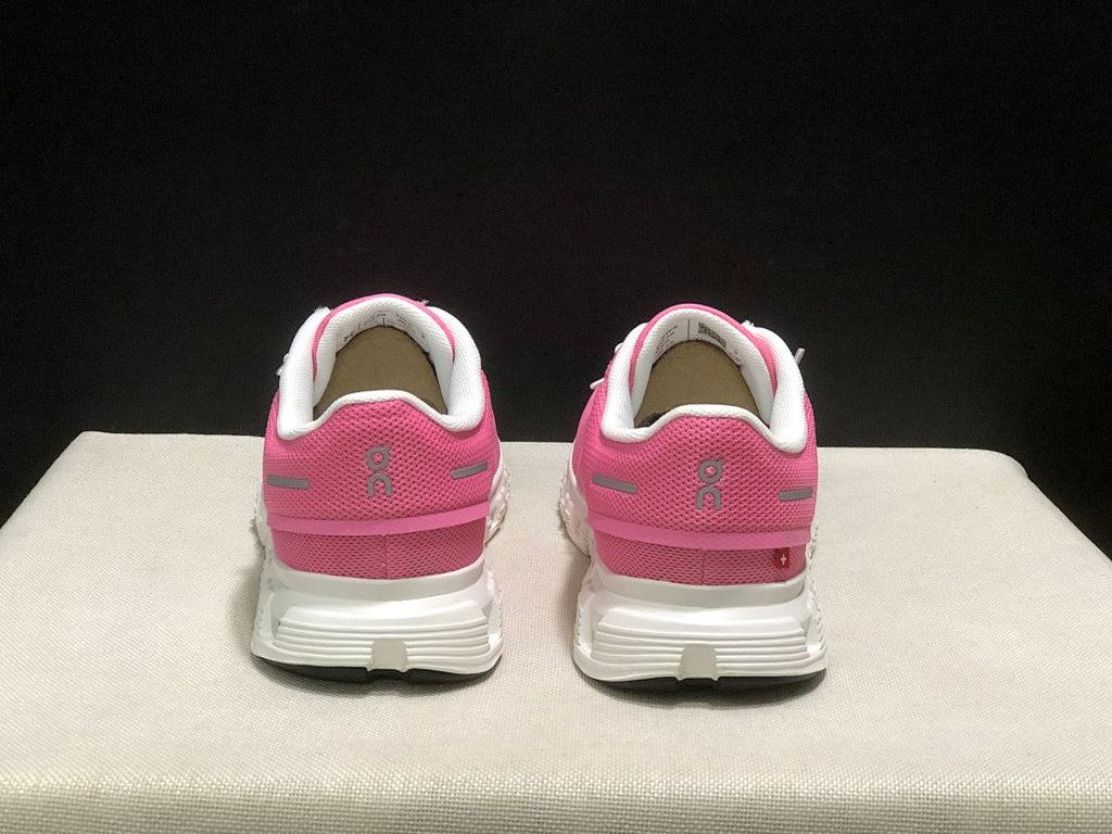 Pink and White On Cloud 6 Sneakers - product image from the listing.
