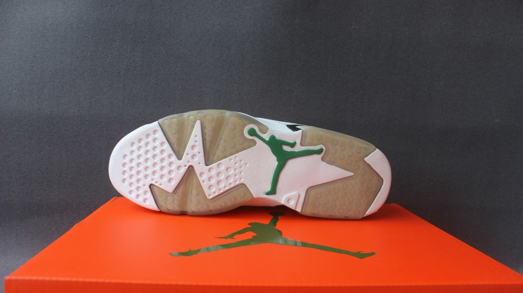 Air Jordan 6 Gatorade Basketball Sneakers in White Orange - product image from the listing.