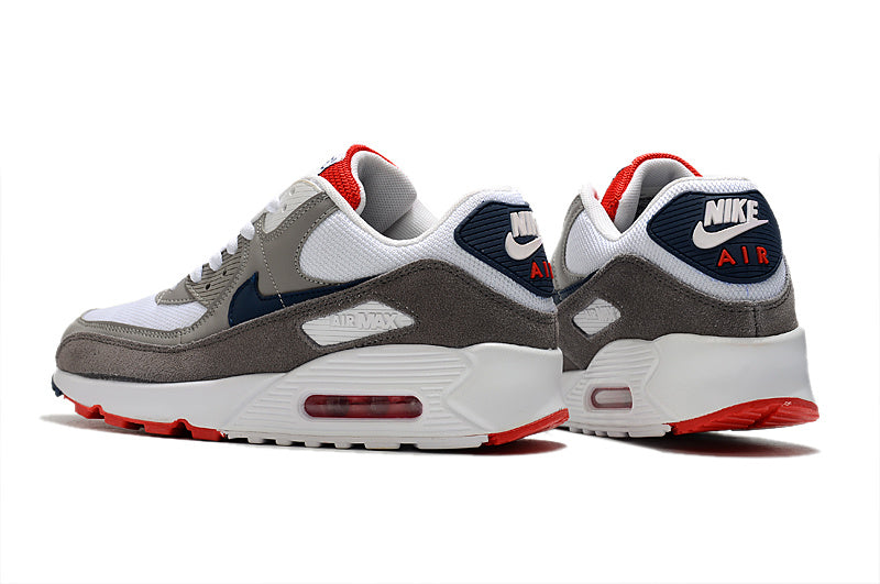Nike Air Max 90 Sneakers in White Grey Red - product image from the listing.