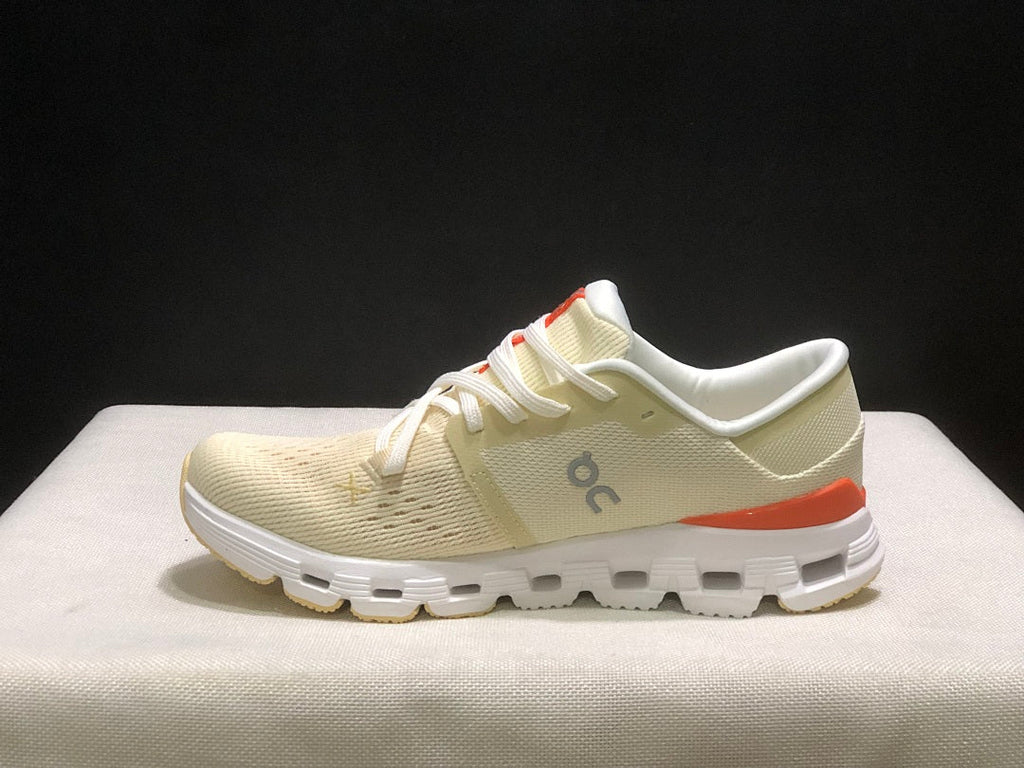 Cream and Orange On Cloud X 4 Sneakers - product image from the listing.