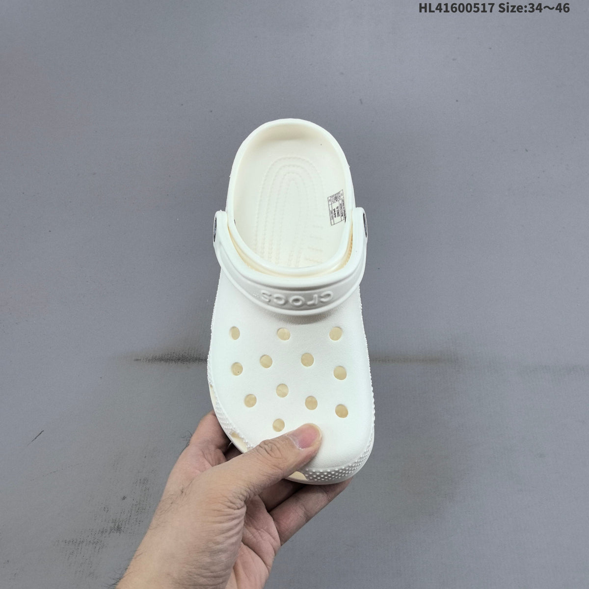 White Crocs Classic Clog - product photo shown in the listing for this item.
