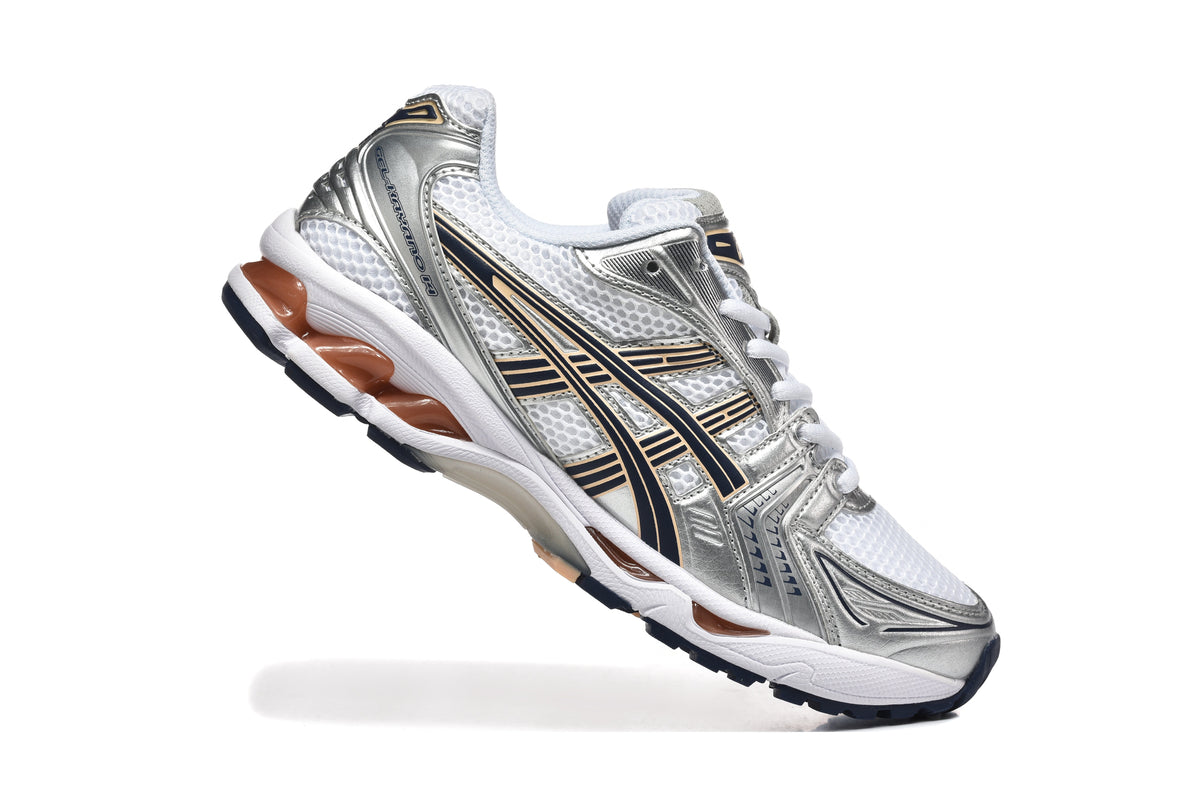 ASICS Gel-Kayano 14 Sneakers in White Silver - product image from the listing.