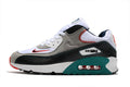 Nike Air Max 90 Sneakers in White Grey Black Teal Red - product image from the listing.
