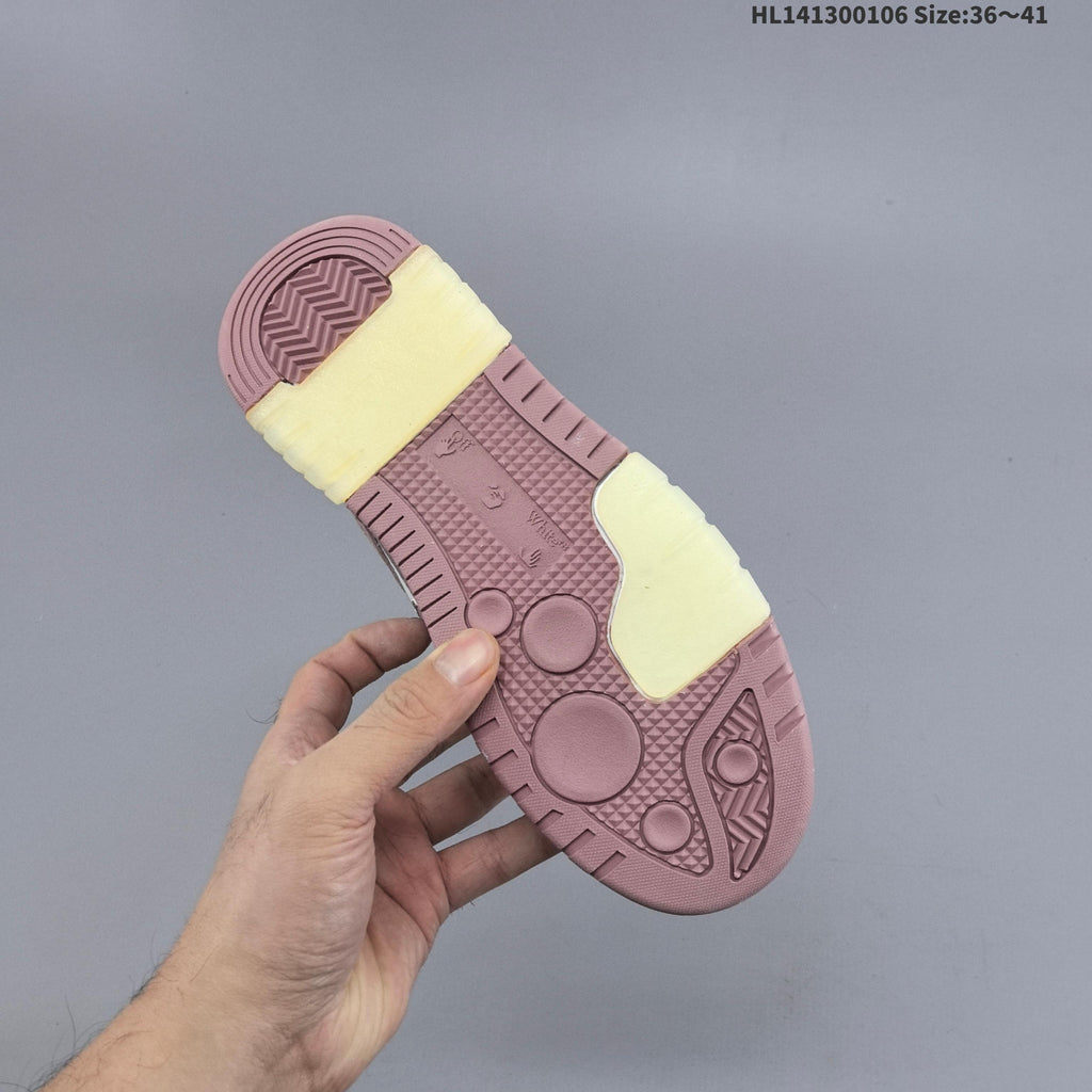 Off-White Low-Top Sneakers in White and Dusty in Pink - product image from the listing.
