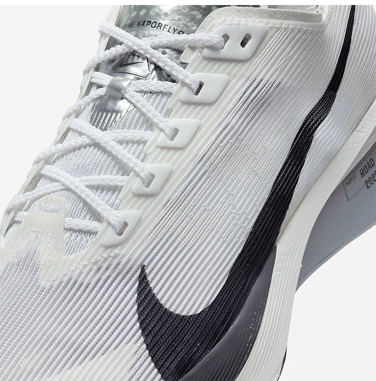 Nike Vaporfly Next 4% Road Racing Shoes in White Grey HF6414-100 - product image from the listing.