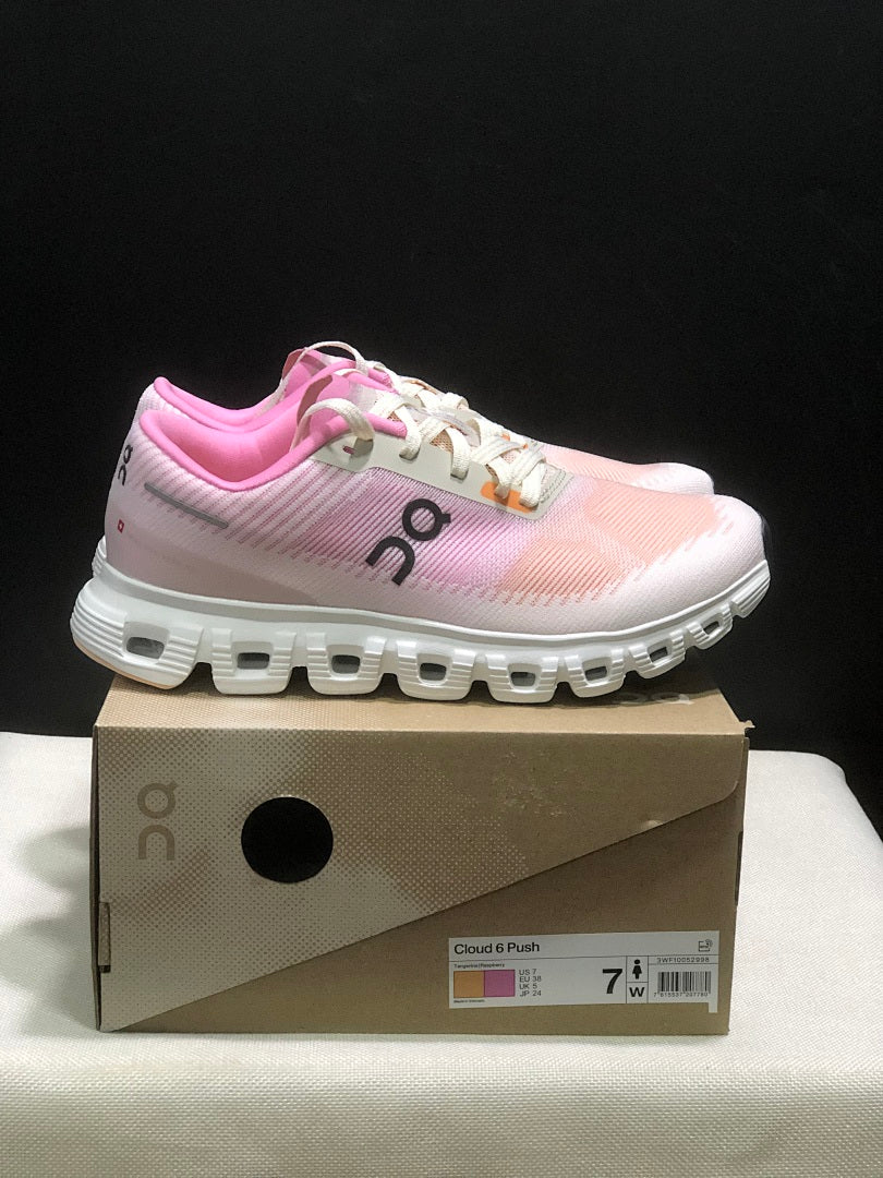 On Cloud 6 Push Running Sneakers in Pink - product image from the listing.