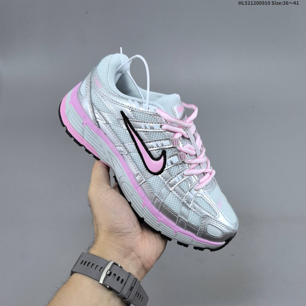 Nike P-6000 Retro Running Sneakers in Cream or in Silver Pink - product image from the listing.