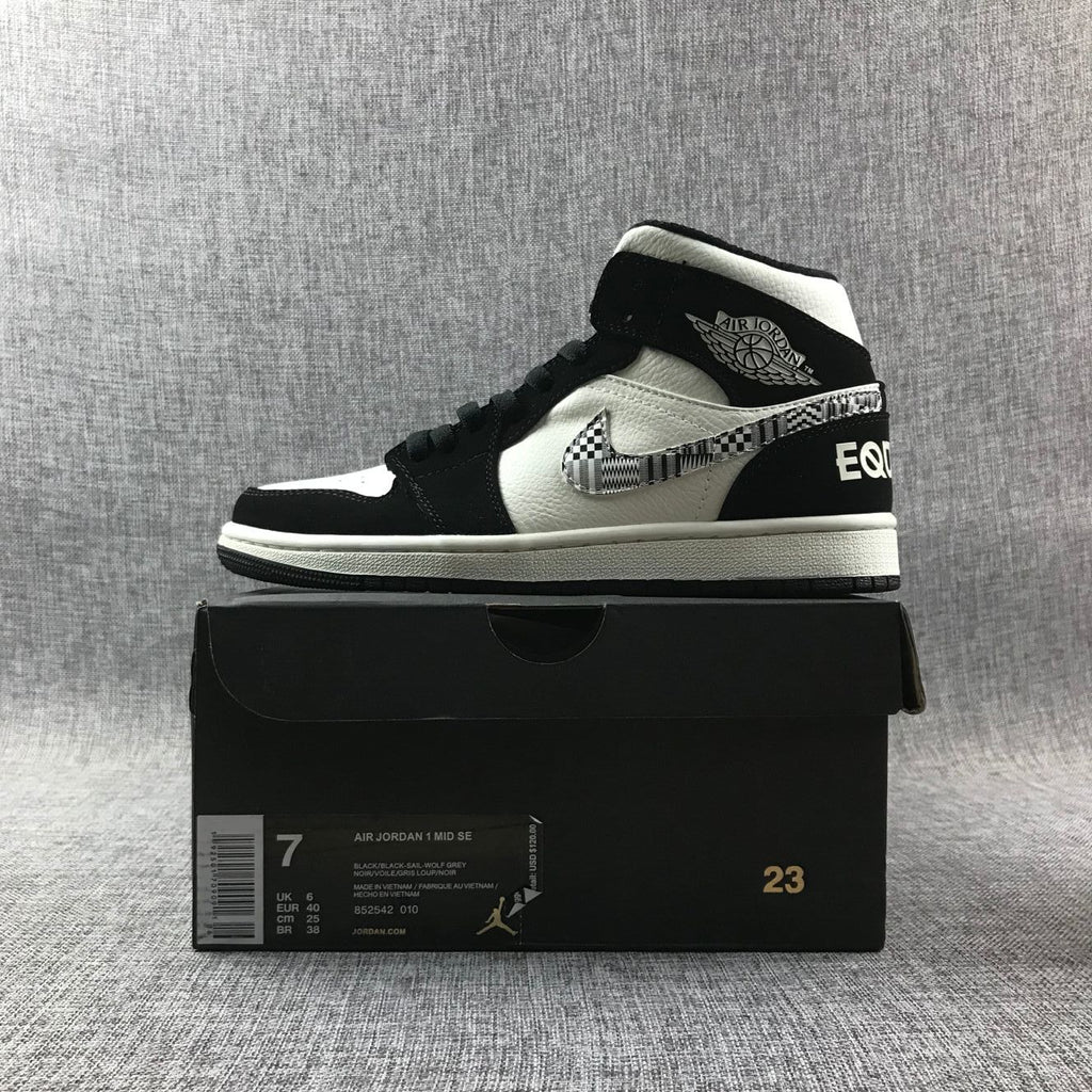 Black History Month Sneakers - Air Jordan 1 Mid 852542-010 - product image from the listing.