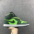 Air Jordan 1 Mid Fluorescent Sneakers in Green 554724-330 - product image from the listing.