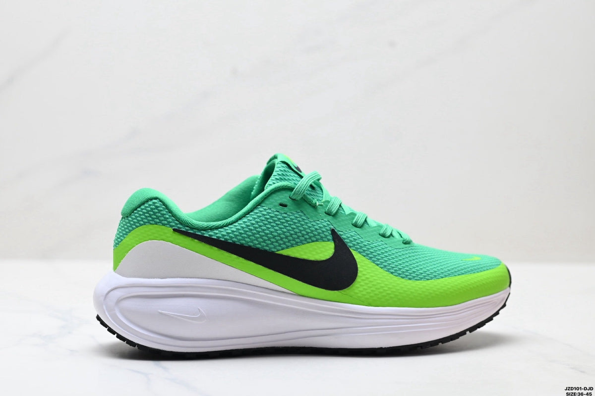 Teal and Lime Nike Revolution 8 Running Shoes - product image from the listing.
