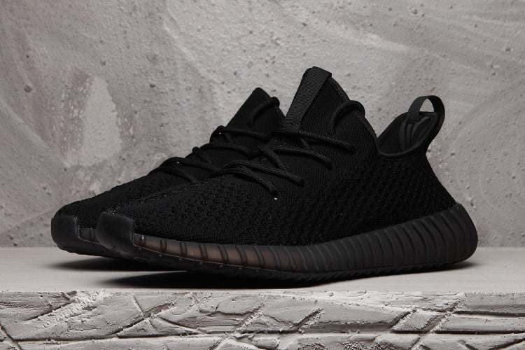 Yeezy 350 V2 Sneakers in Black Knit - product image from the listing.